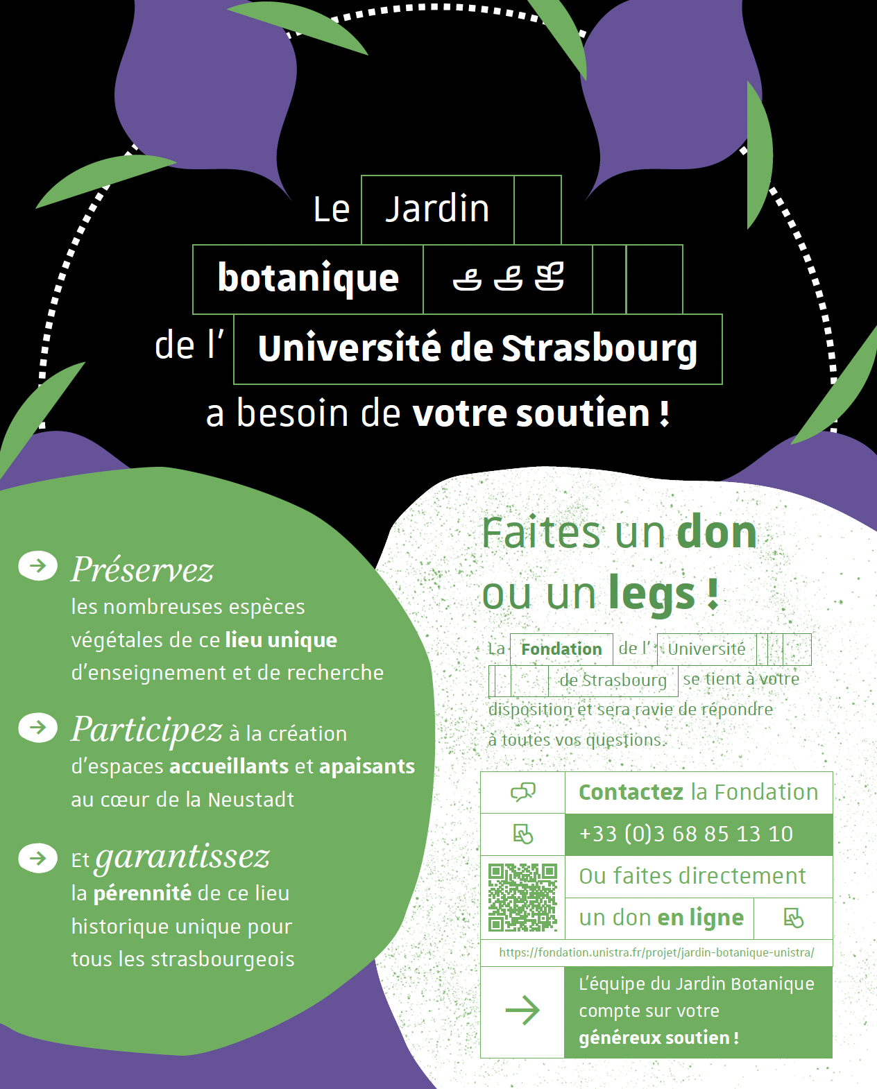 <em>Appel à dons Jardin botanique</em> Appel à dons Jardin botanique